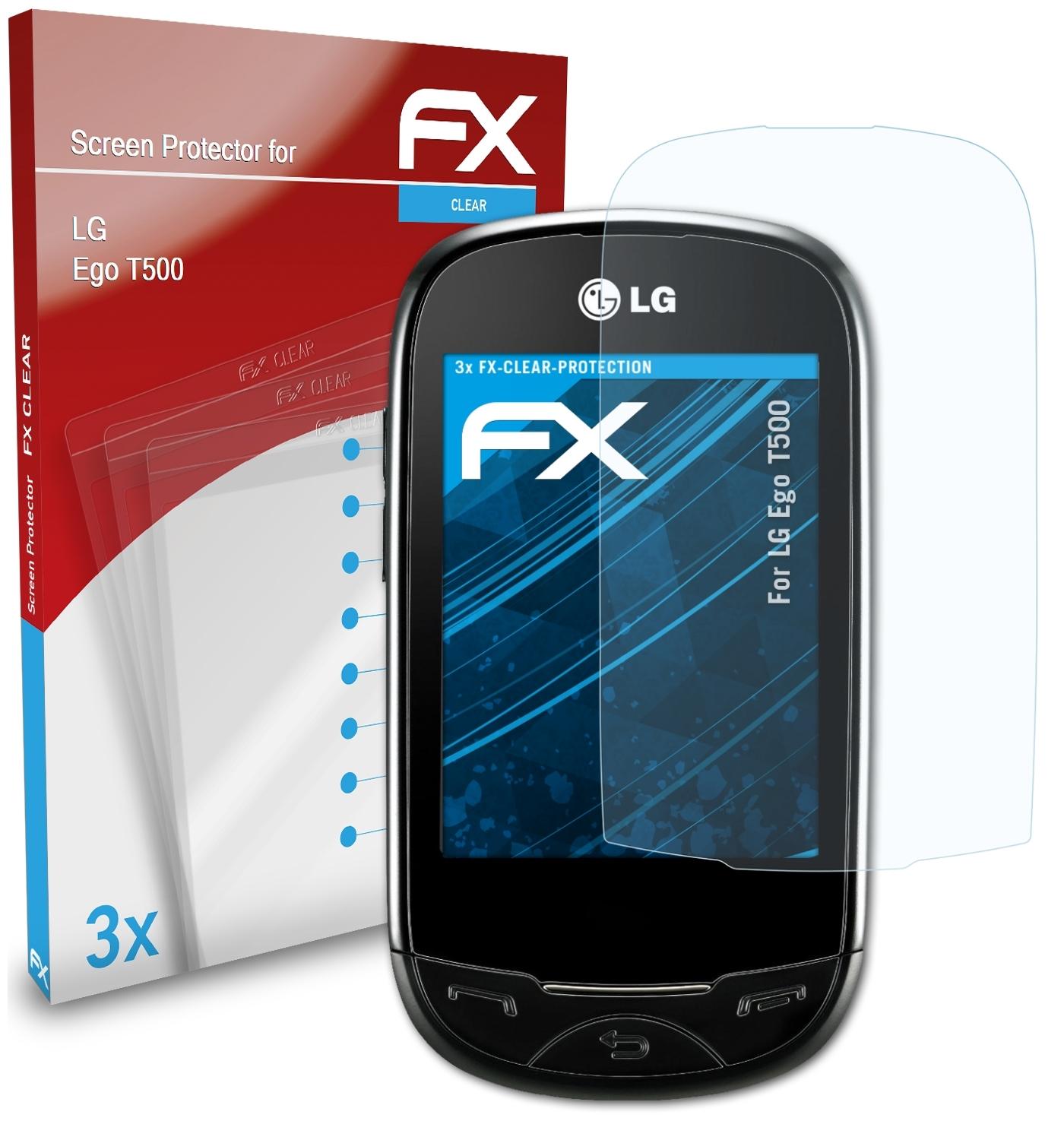 ATFOLIX 3x FX-Clear Displayschutz(für (T500)) LG Ego