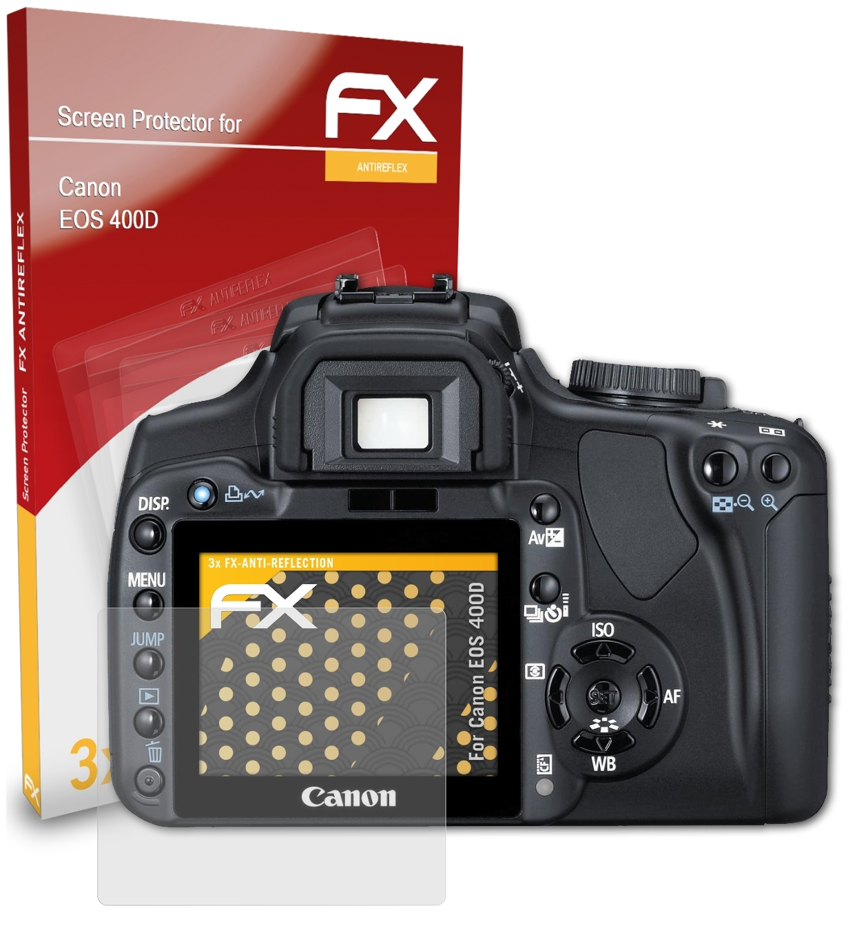 FX-Antireflex 3x Canon EOS 400D) ATFOLIX Displayschutz(für