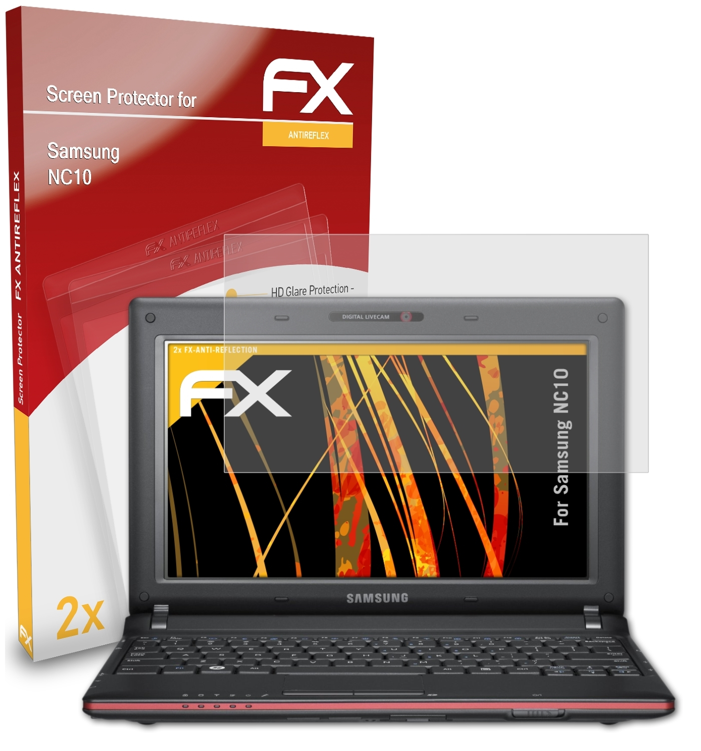 Samsung NC10) ATFOLIX Displayschutz(für 2x FX-Antireflex