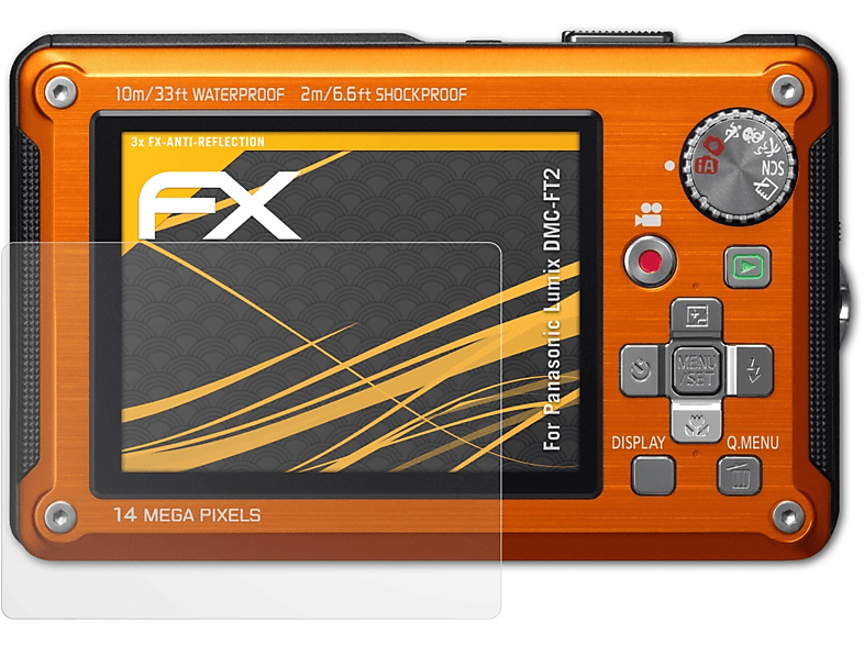 ATFOLIX 3x FX-Antireflex Displayschutz(für Panasonic Lumix DMC-FT2)