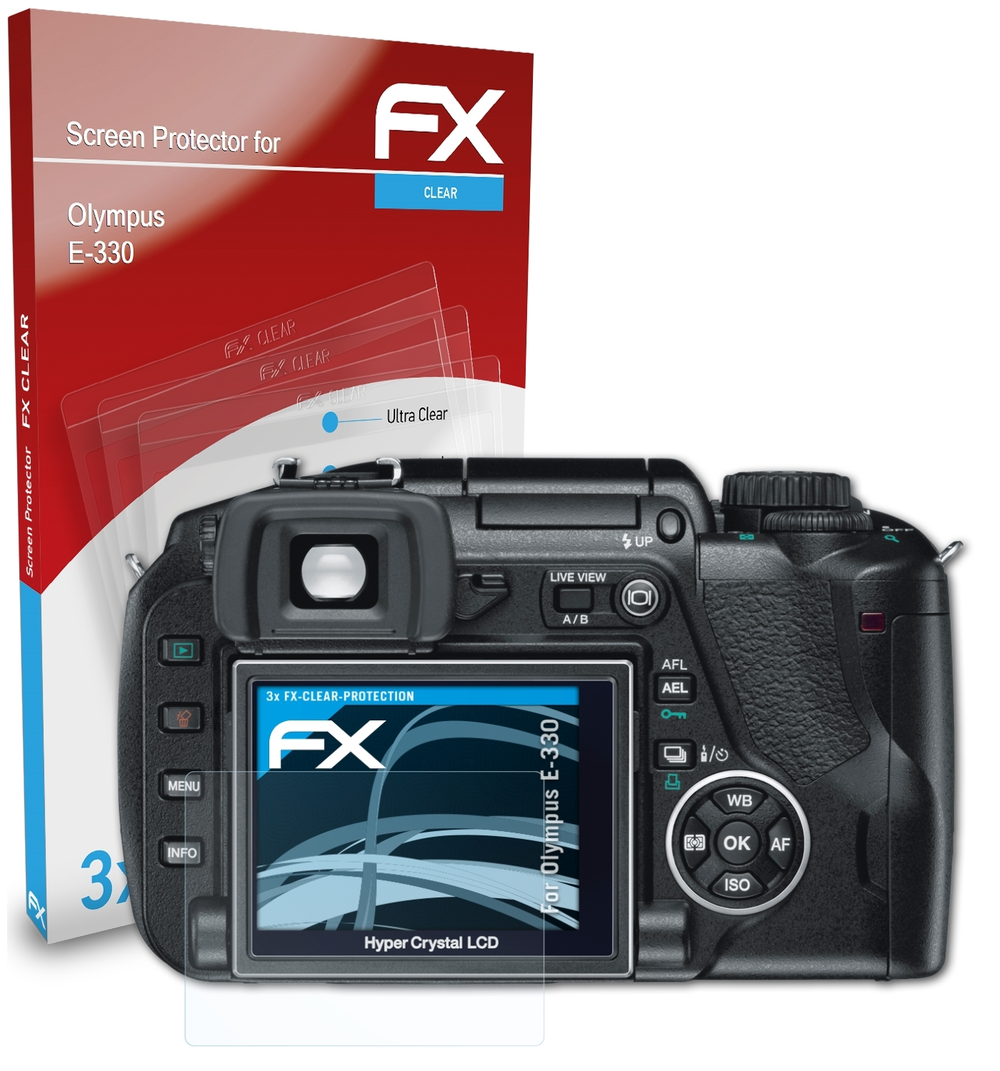 ATFOLIX 3x FX-Clear Displayschutz(für Olympus E-330)