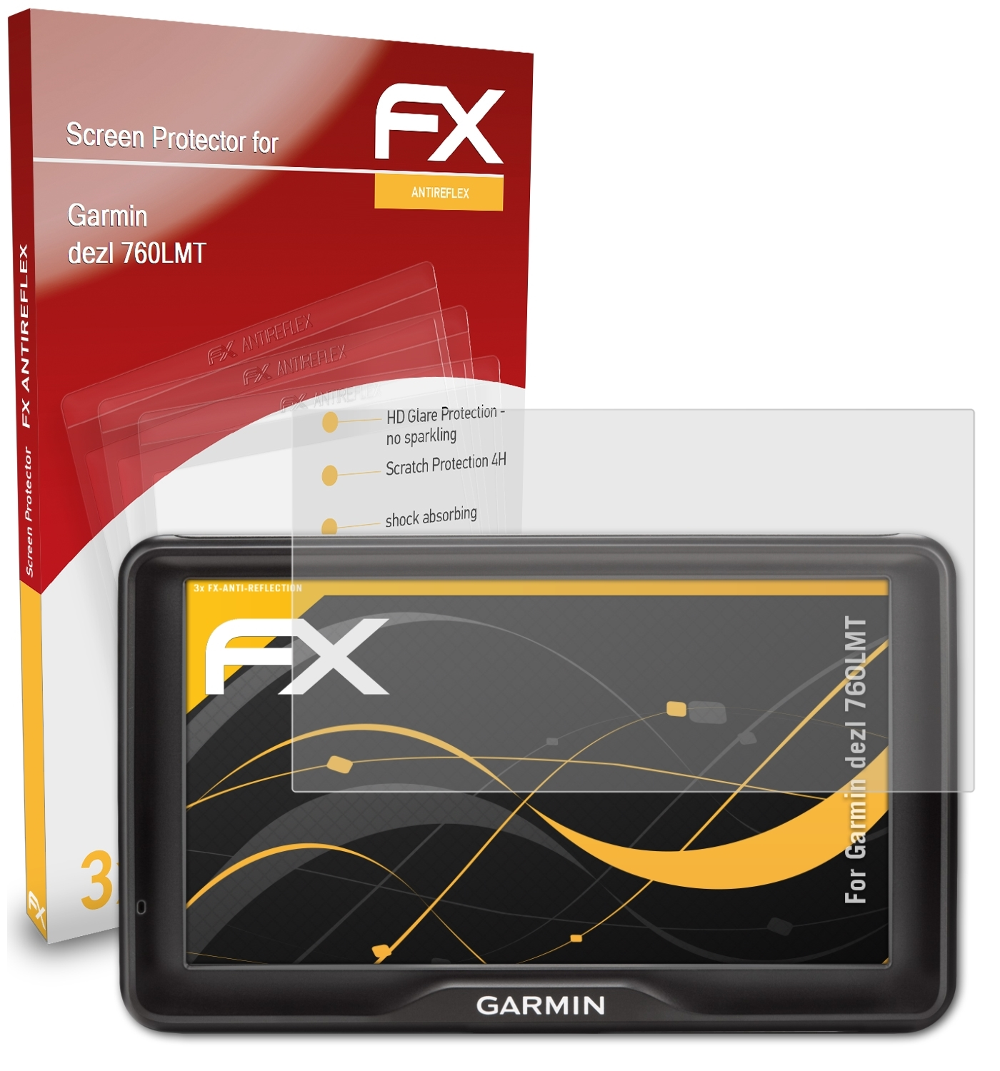 FX-Antireflex 3x 760LMT) ATFOLIX Displayschutz(für Garmin dezl