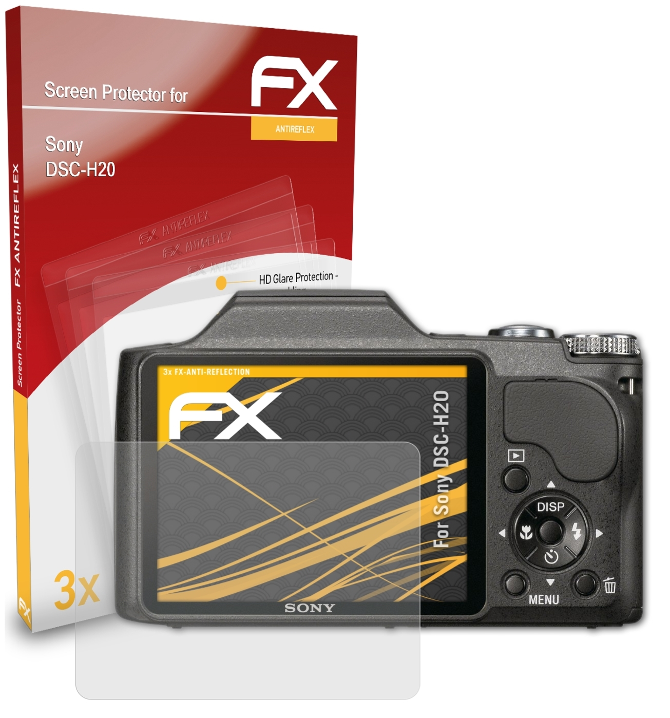 ATFOLIX 3x FX-Antireflex Displayschutz(für Sony DSC-H20)