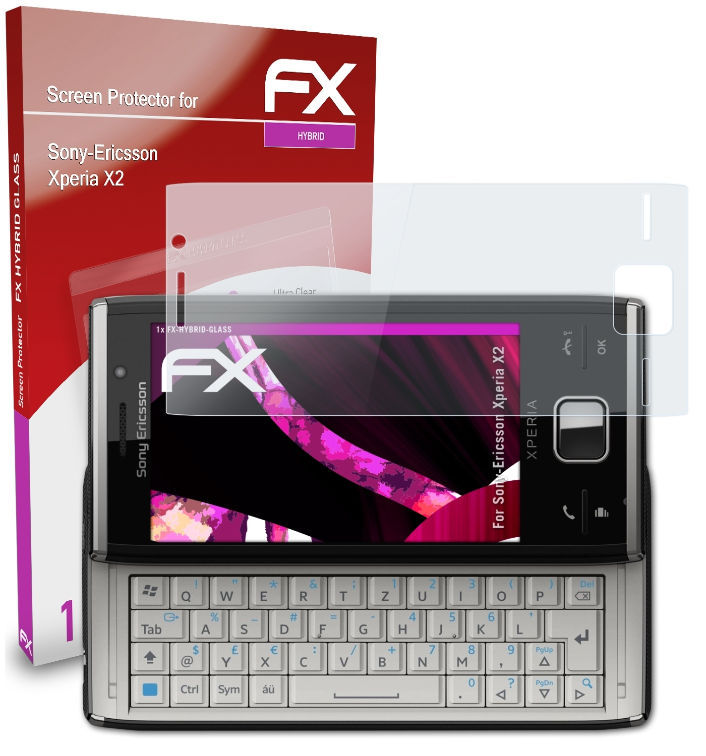 ATFOLIX X2) Schutzglas(für Xperia FX-Hybrid-Glass Sony-Ericsson