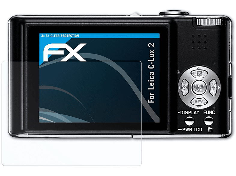 ATFOLIX 3x Displayschutz(für Leica 2) FX-Clear C-Lux