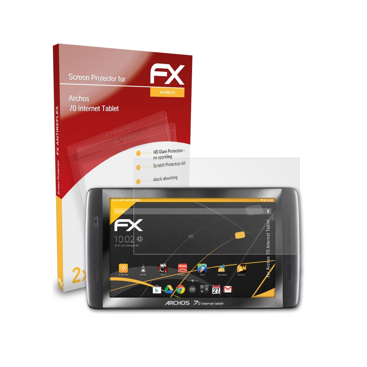 Internet FX-Antireflex Displayschutz(für 2x Archos Tablet) 70 ATFOLIX