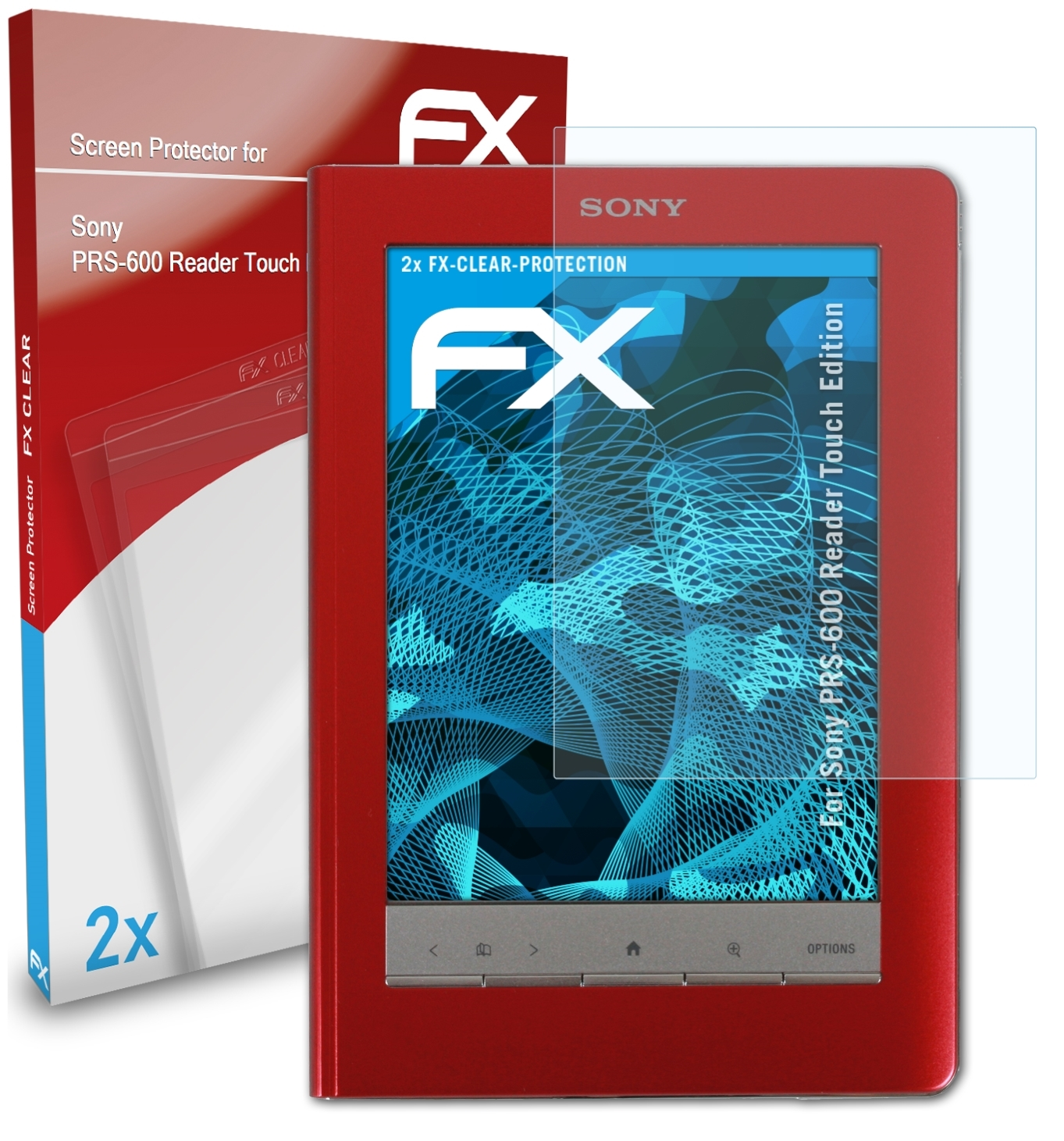 ATFOLIX 2x Displayschutz(für Reader PRS-600 FX-Clear Sony Edition) Touch