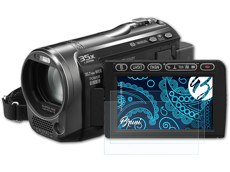 BRUNI 2x Basics-Clear Schutzfolie(für Panasonic HDC-SD66) | Kamera Schutzfolie