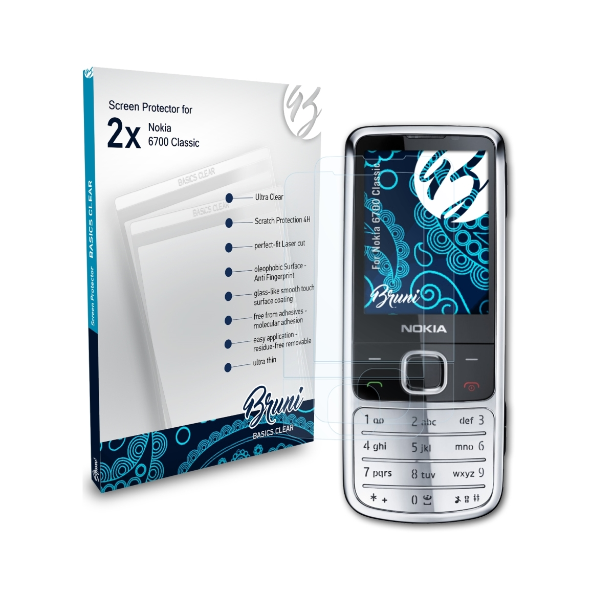 Nokia Schutzfolie(für Basics-Clear BRUNI 2x 6700 Classic)