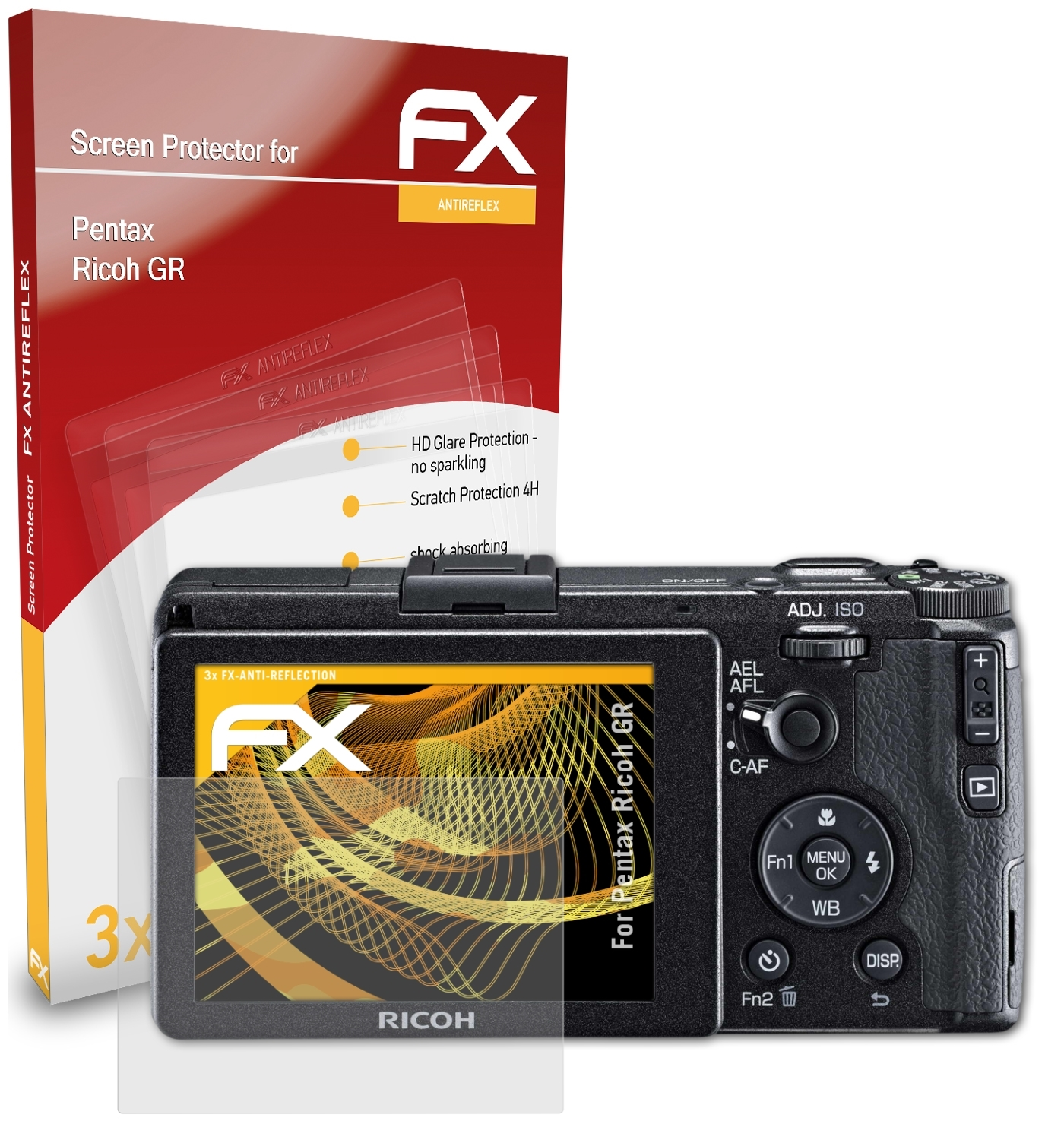 Pentax ATFOLIX FX-Antireflex GR) 3x Displayschutz(für Ricoh