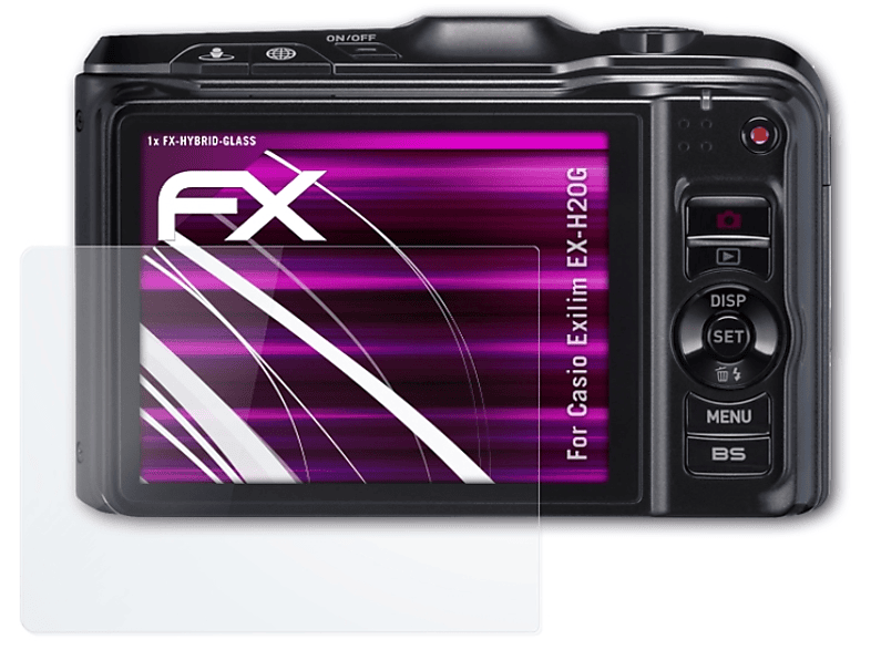 FX-Hybrid-Glass ATFOLIX Casio EX-H20G) Schutzglas(für Exilim