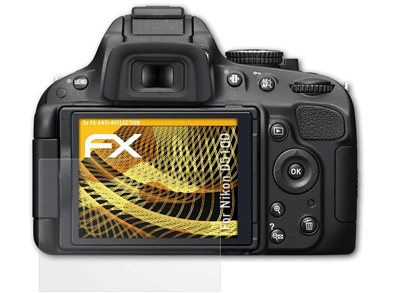Nikon ATFOLIX D5100) FX-Antireflex 3x Displayschutz(für