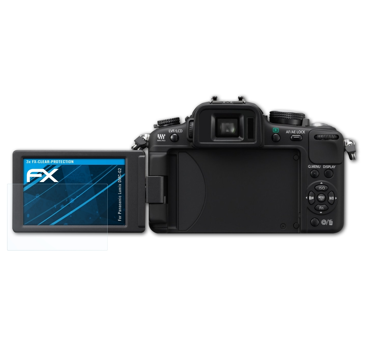 Panasonic FX-Clear 3x Displayschutz(für DMC-G2) ATFOLIX Lumix