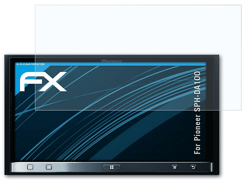 ATFOLIX 2x FX-Clear Displayschutz(für Pioneer SPH-DA100)