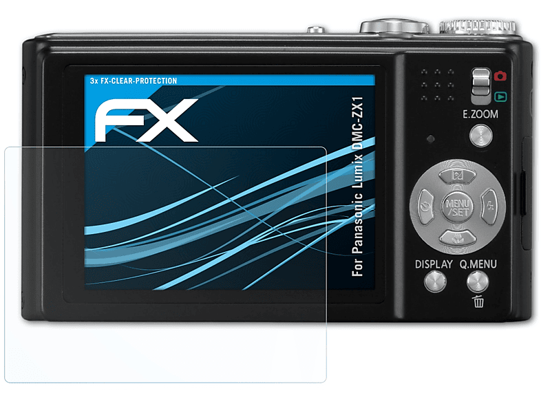 ATFOLIX 3x FX-Clear Displayschutz(für Panasonic Lumix DMC-ZX1)