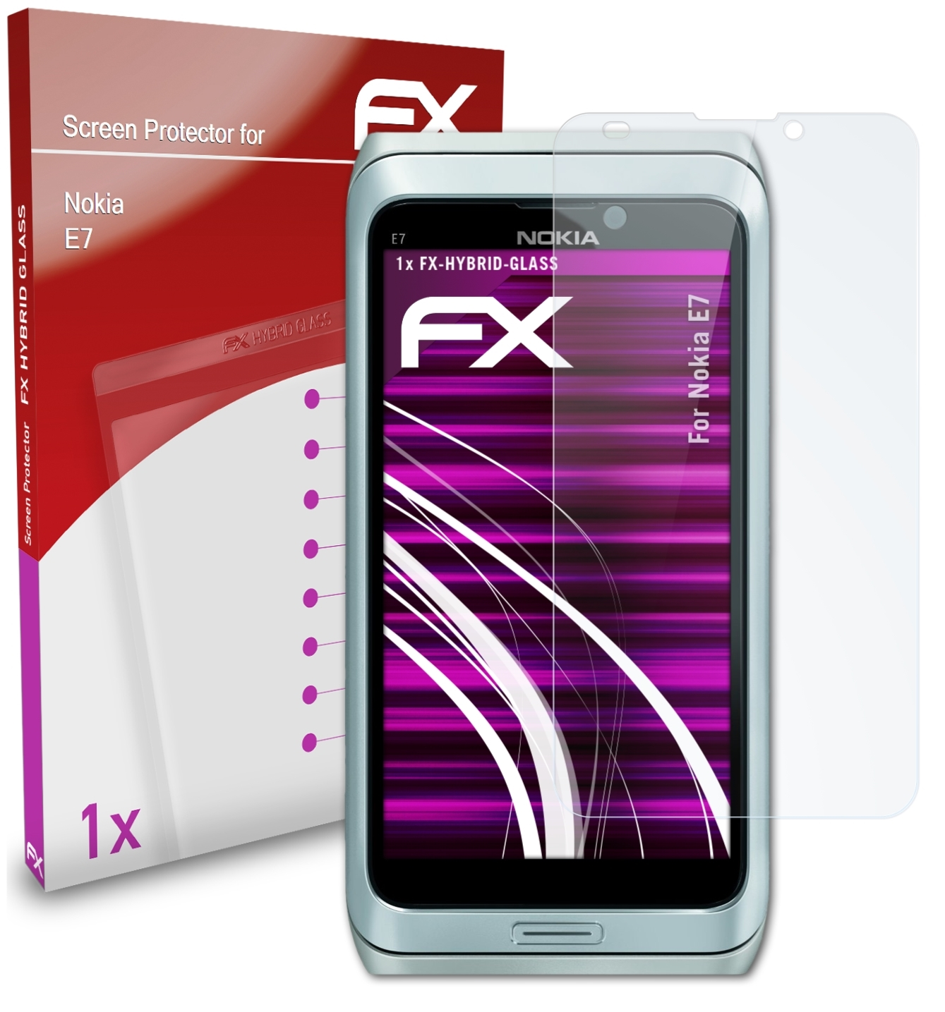 FX-Hybrid-Glass Schutzglas(für E7) Nokia ATFOLIX