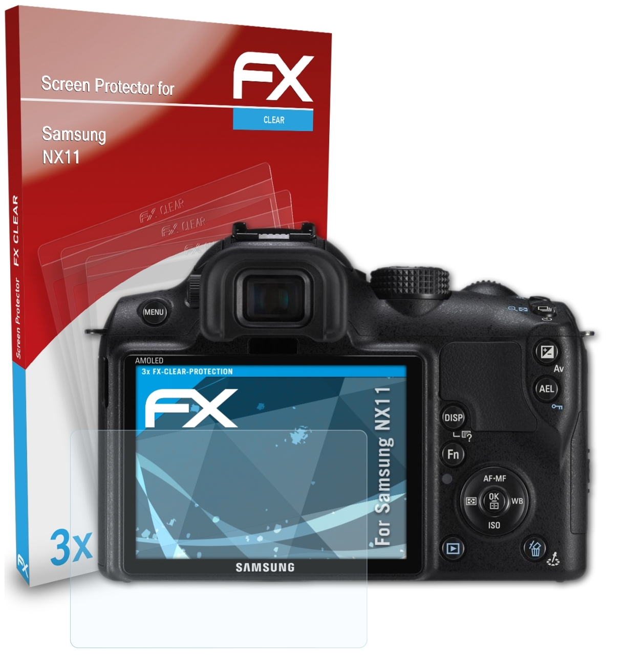 FX-Clear ATFOLIX NX11) 3x Displayschutz(für Samsung