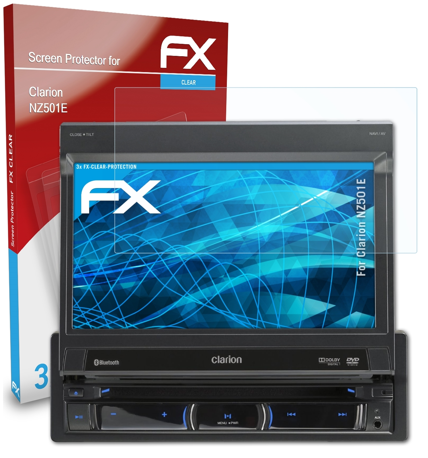 FX-Clear NZ501E) Displayschutz(für Clarion 3x ATFOLIX