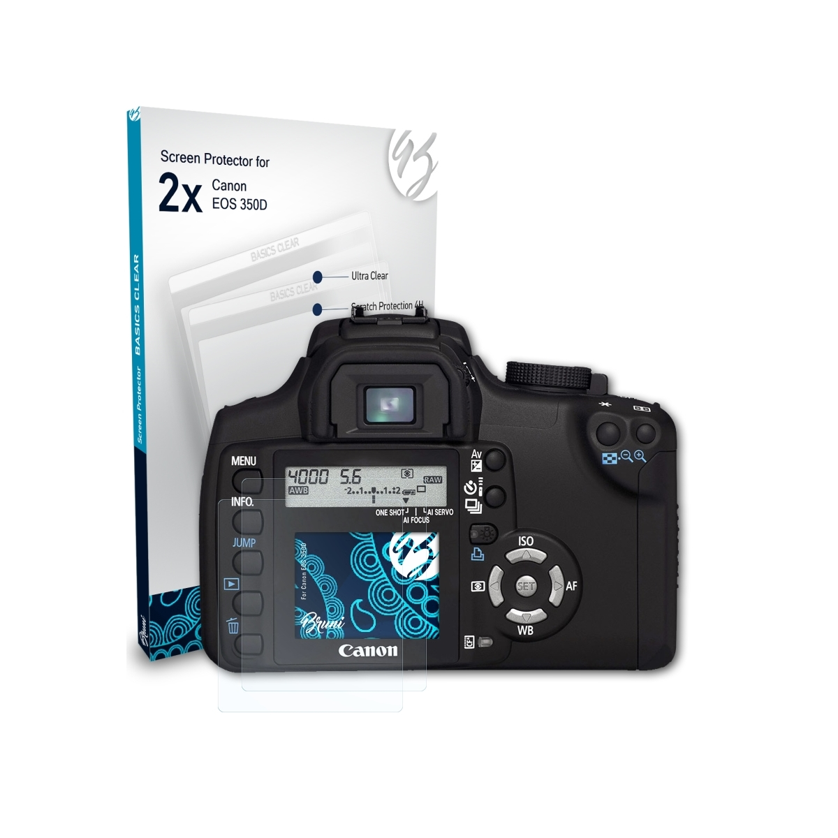 EOS 2x 350D) Canon Schutzfolie(für Basics-Clear BRUNI