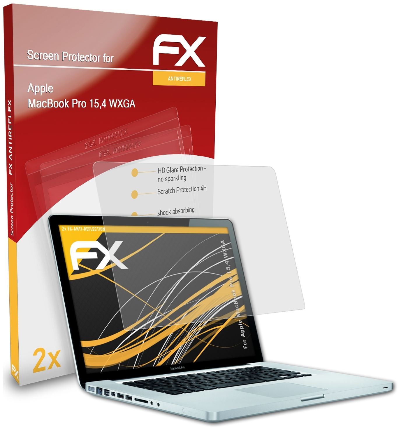 2x FX-Antireflex WXGA) Pro ATFOLIX MacBook Displayschutz(für 15,4 Apple