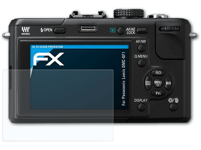 ATFOLIX 3x DMC-GF1) FX-Clear Panasonic Displayschutz(für Lumix