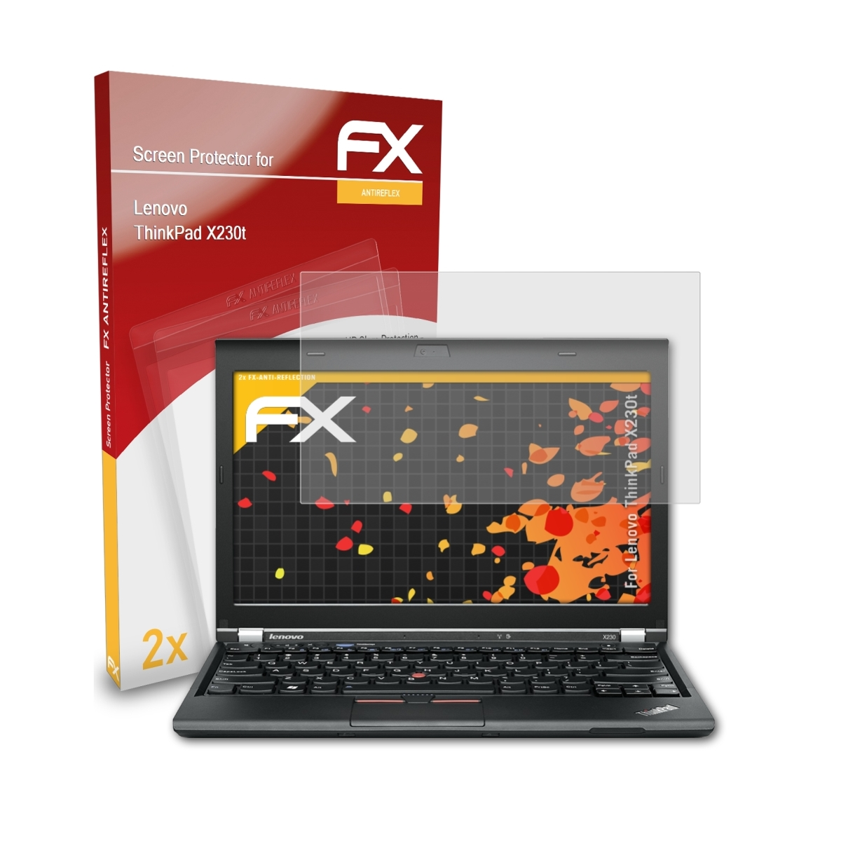 Lenovo Displayschutz(für ThinkPad ATFOLIX FX-Antireflex X230t) 2x