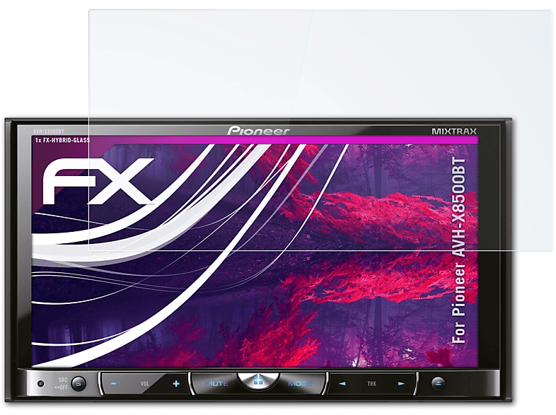 ATFOLIX FX-Hybrid-Glass Schutzglas(für Pioneer AVH-X8500BT)