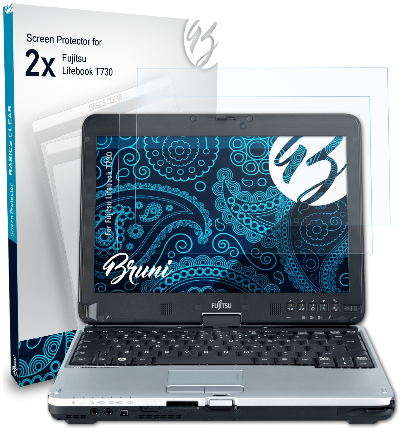 Fujitsu BRUNI Lifebook 2x T730) Schutzfolie(für Basics-Clear