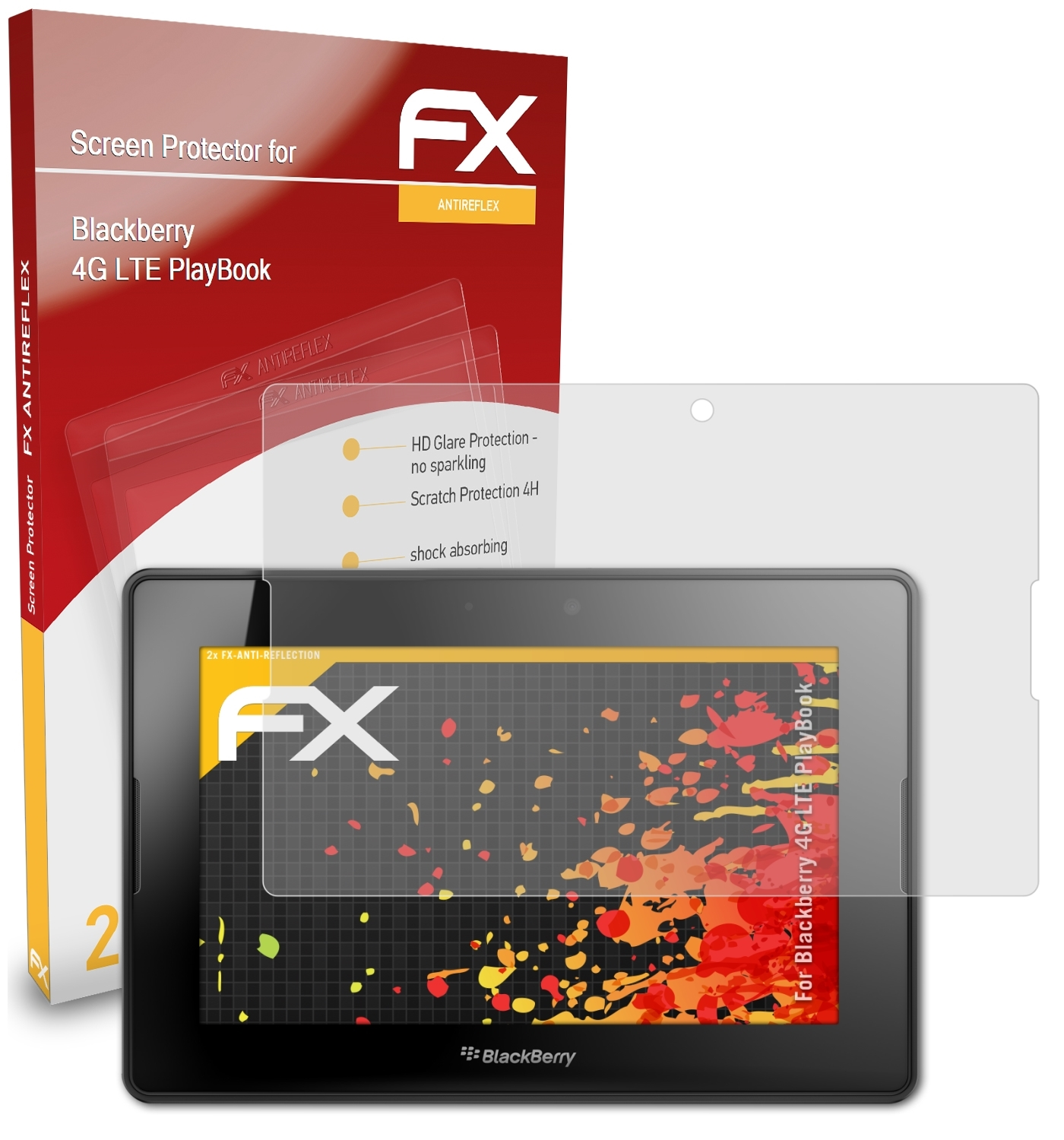FX-Antireflex LTE 4G 2x Displayschutz(für Blackberry ATFOLIX PlayBook)