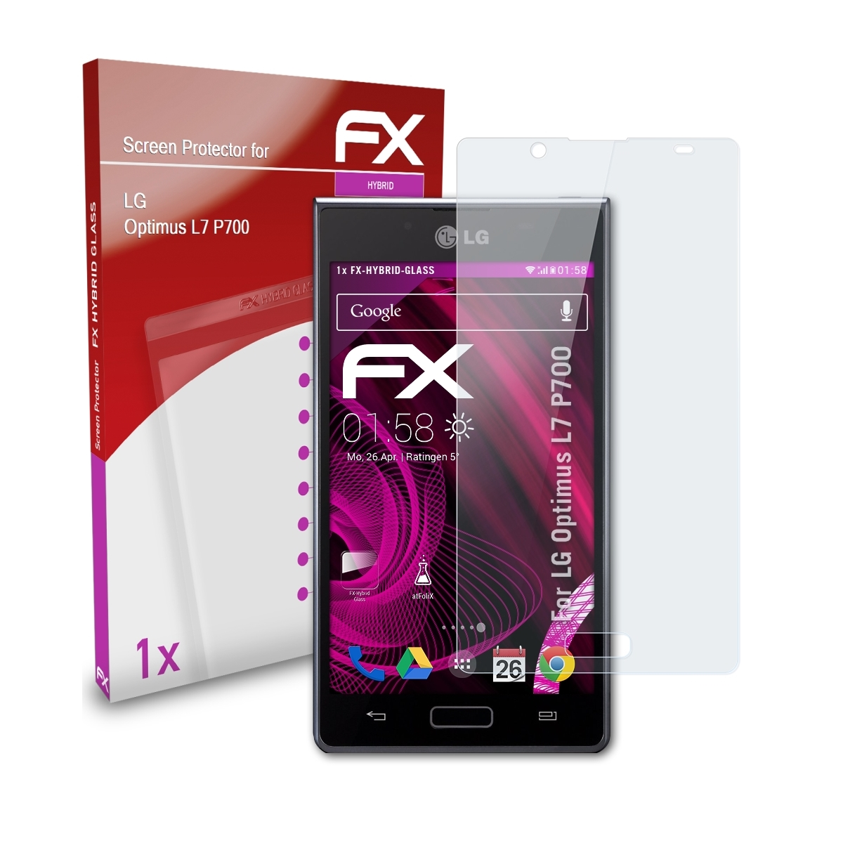 ATFOLIX FX-Hybrid-Glass Schutzglas(für L7 (P700)) LG Optimus