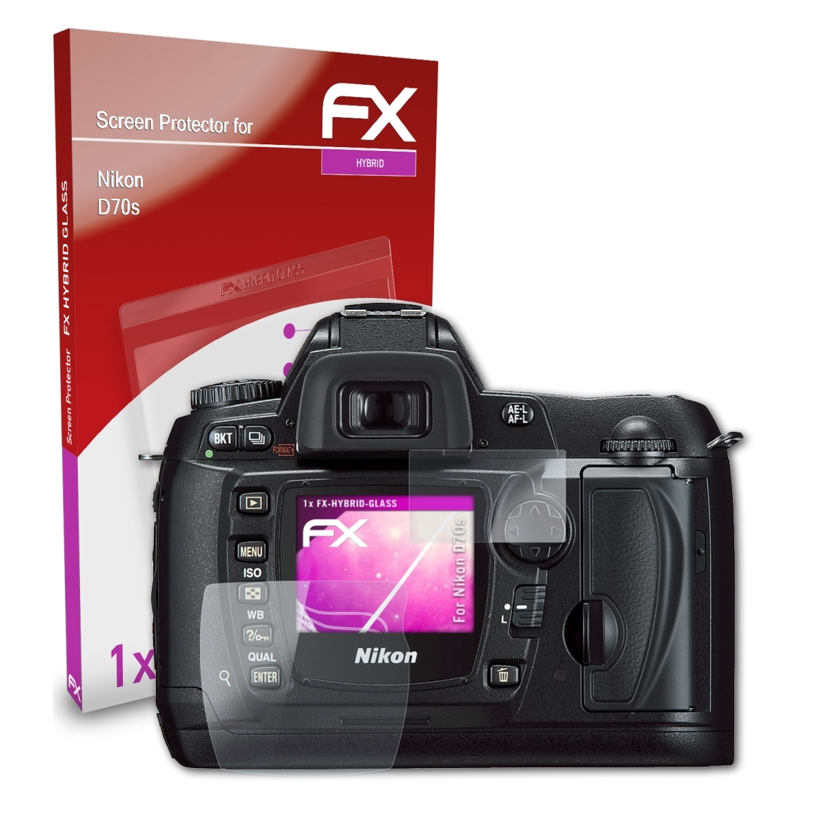 Schutzglas(für D70s) ATFOLIX FX-Hybrid-Glass Nikon