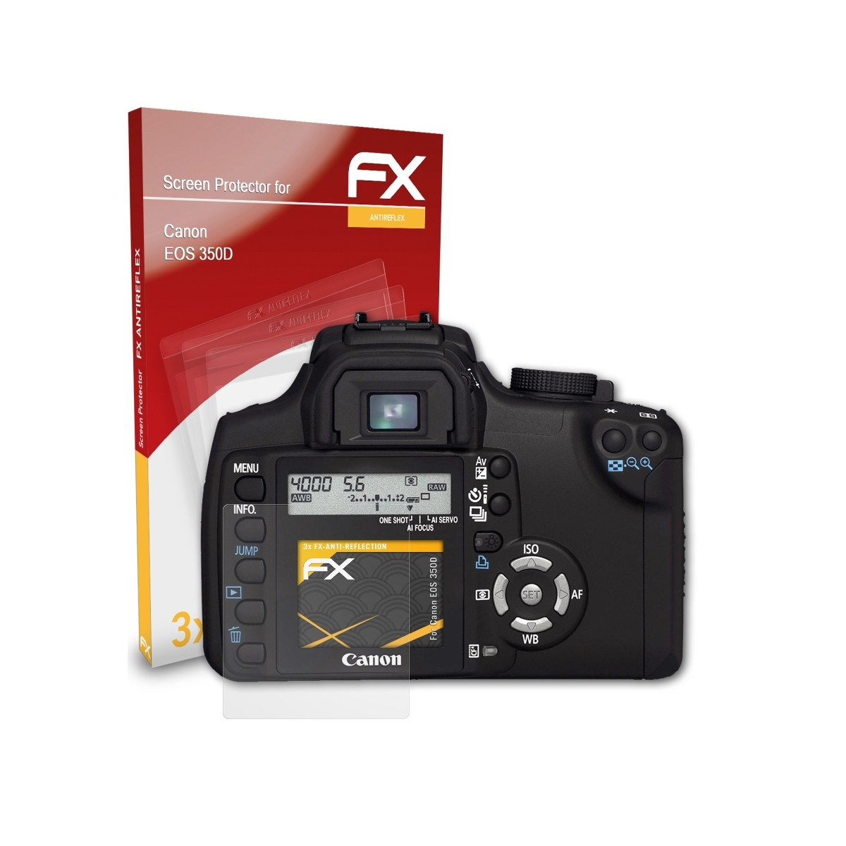 ATFOLIX 3x FX-Antireflex Displayschutz(für Canon EOS 350D)