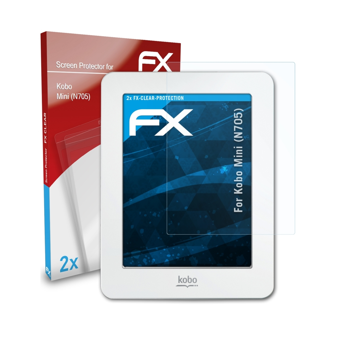 (N705)) FX-Clear Kobo ATFOLIX Displayschutz(für 2x Mini