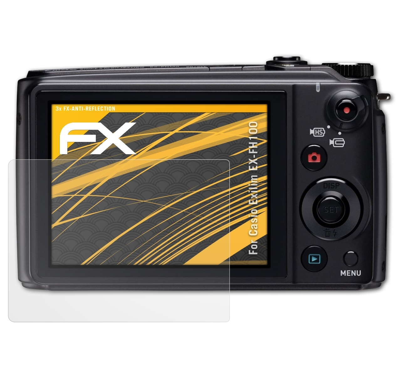 EX-FH100) Displayschutz(für FX-Antireflex Exilim Casio ATFOLIX 3x