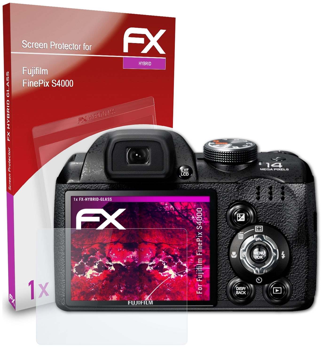 ATFOLIX FX-Hybrid-Glass Schutzglas(für S4000) FinePix Fujifilm