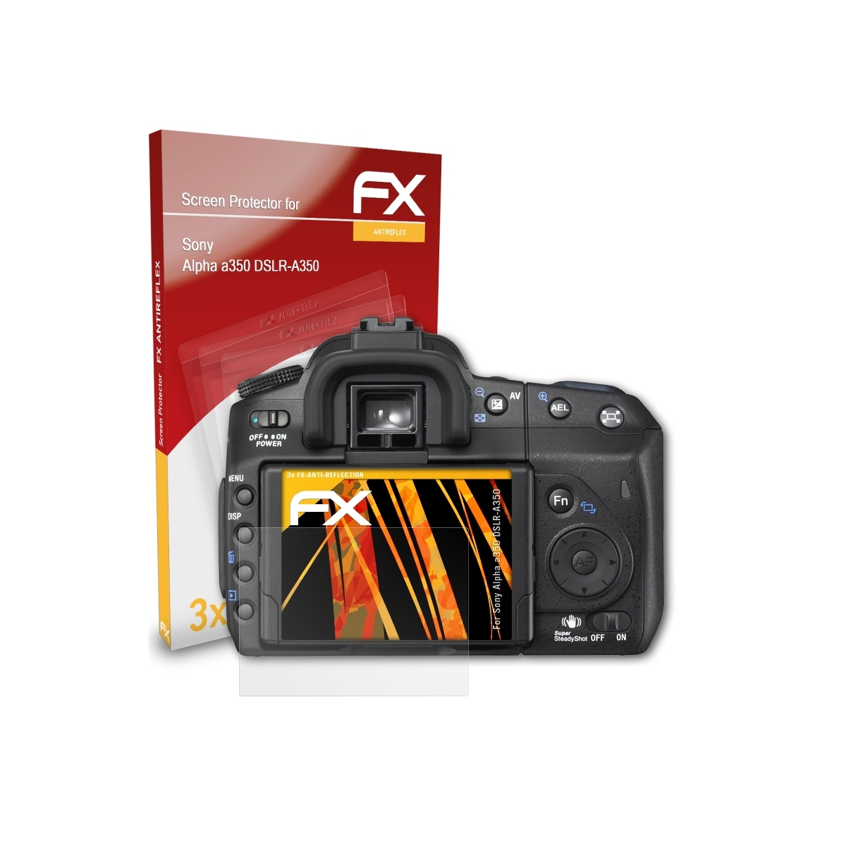 ATFOLIX 3x FX-Antireflex Displayschutz(für a350 Sony (DSLR-A350)) Alpha