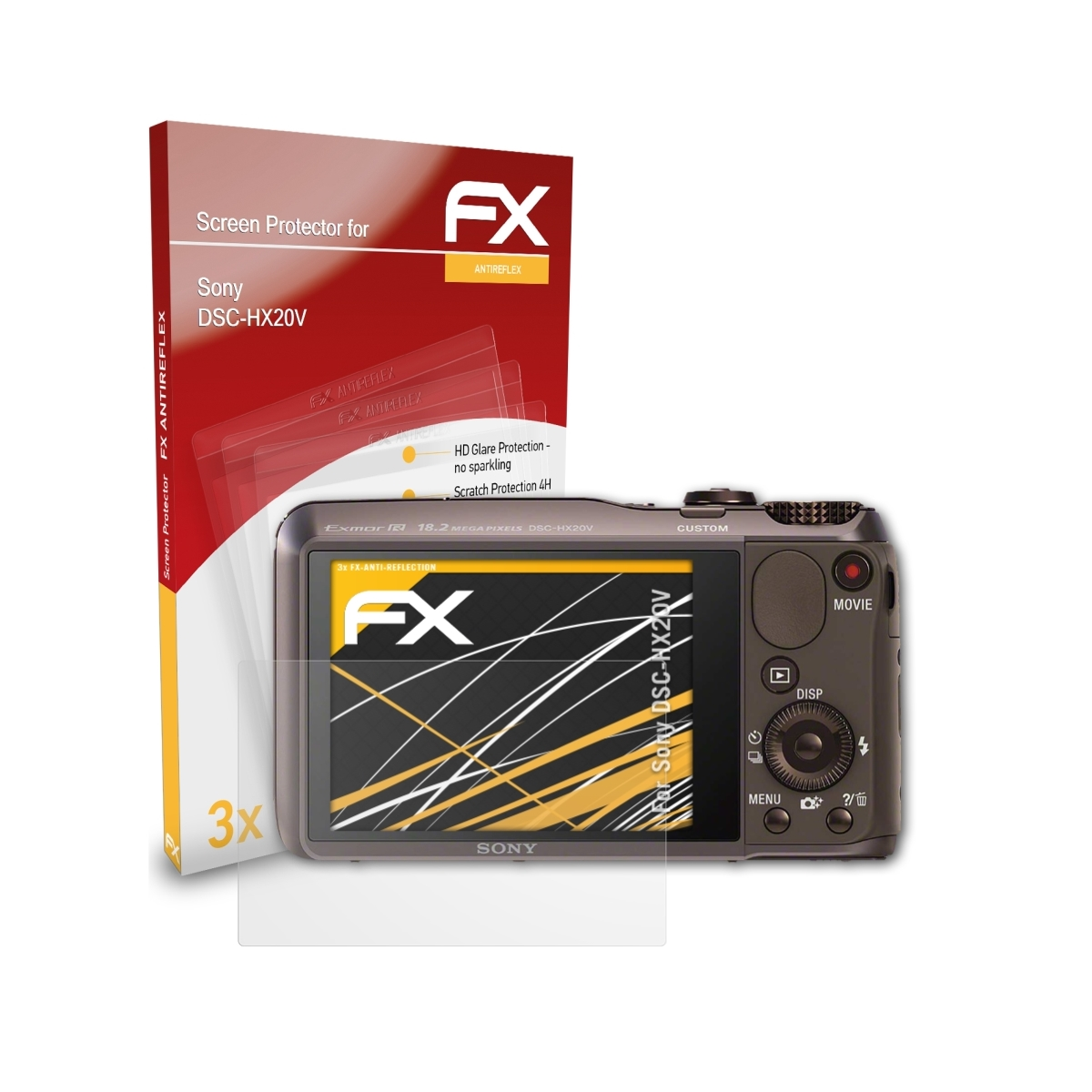 Sony ATFOLIX DSC-HX20V) FX-Antireflex Displayschutz(für 3x