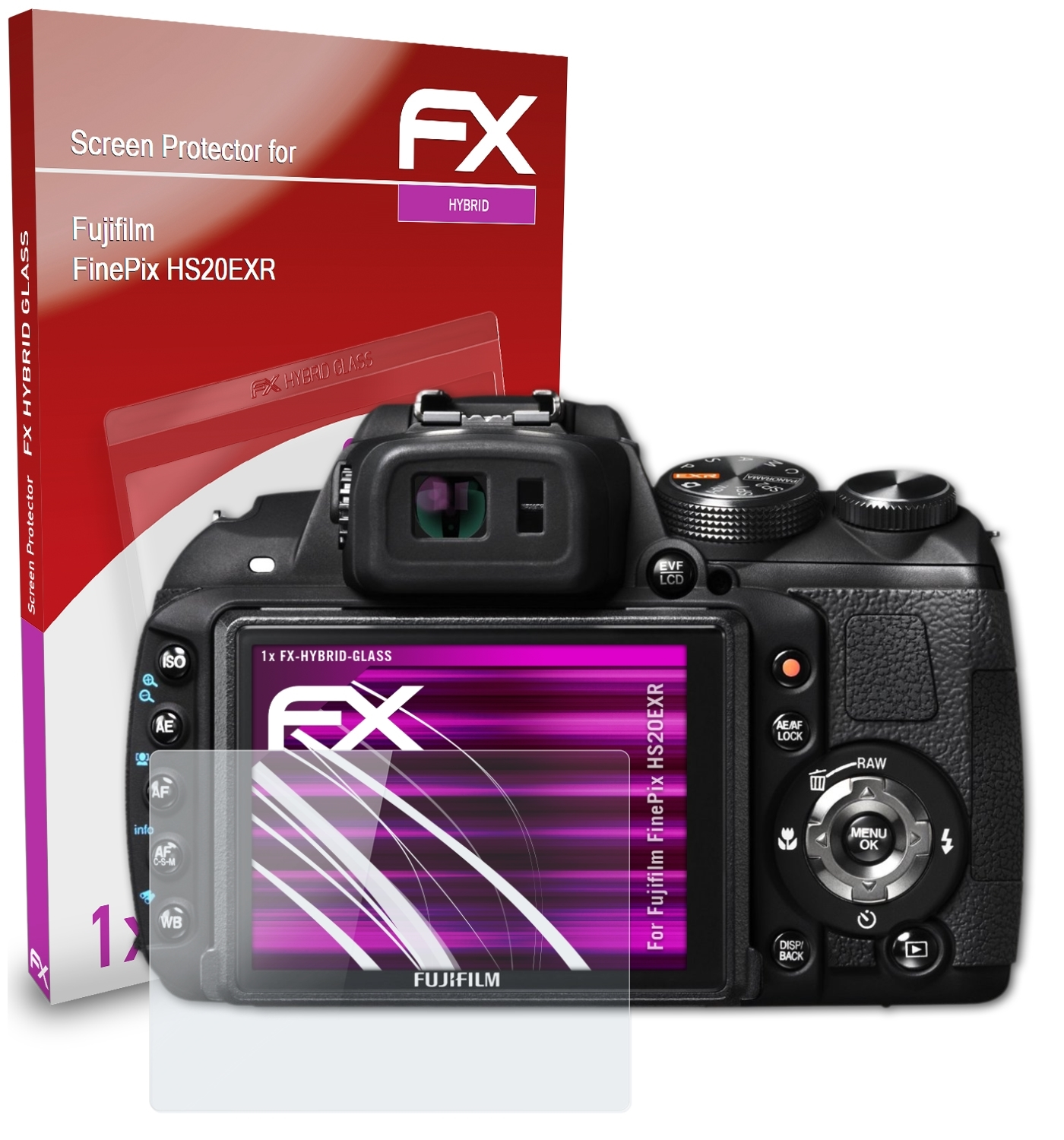 FX-Hybrid-Glass ATFOLIX Schutzglas(für HS20EXR) FinePix Fujifilm