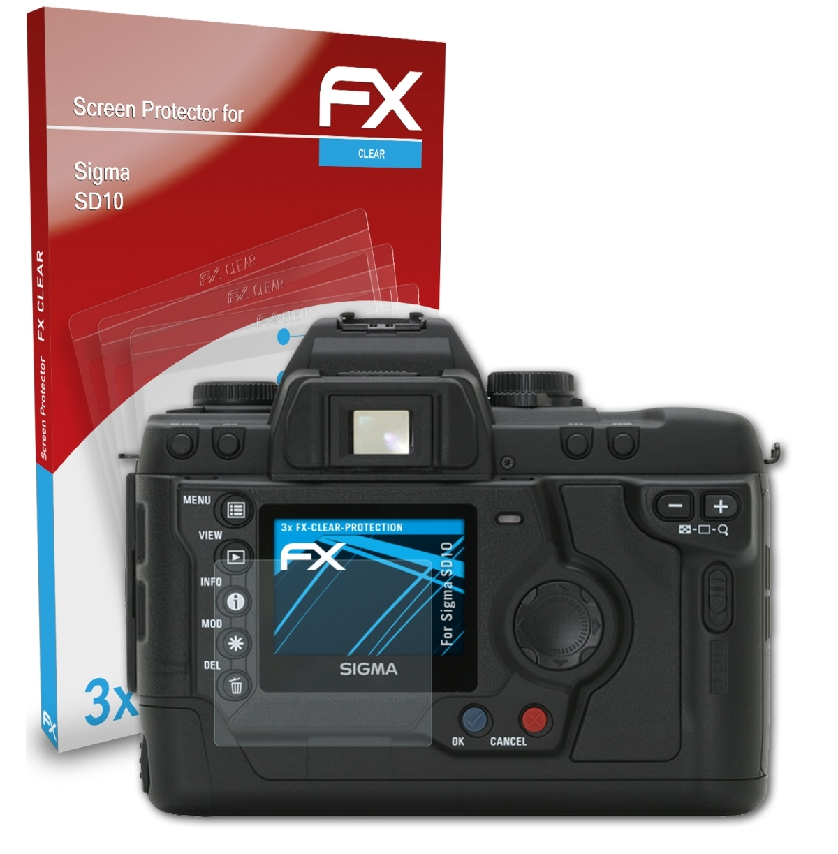ATFOLIX Displayschutz(für 3x SD10) FX-Clear Sigma