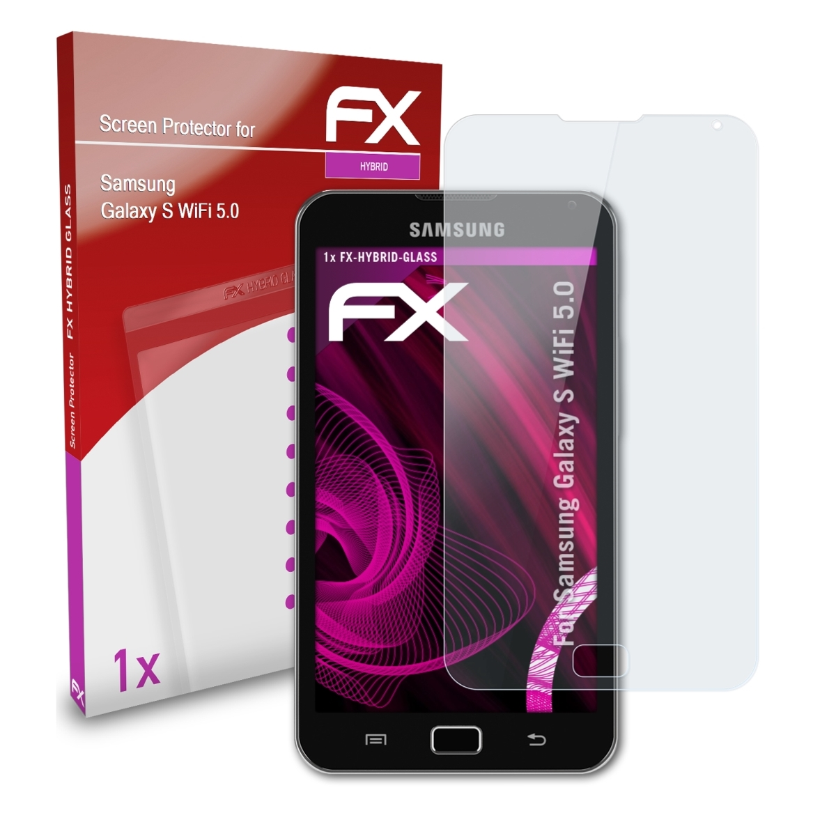 FX-Hybrid-Glass S 5.0) ATFOLIX Schutzglas(für Samsung WiFi Galaxy