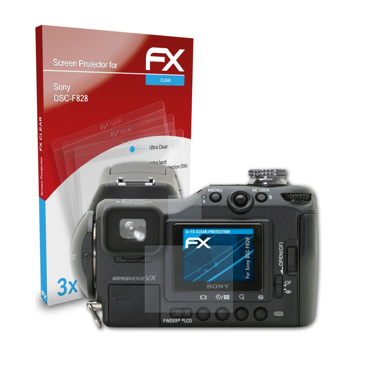 Displayschutz(für DSC-F828) FX-Clear Sony 3x ATFOLIX