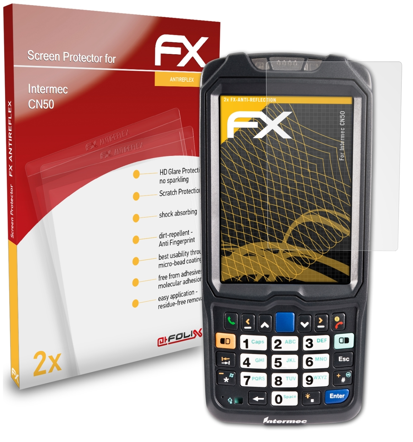 FX-Antireflex Displayschutz(für ATFOLIX CN50) Intermec 2x