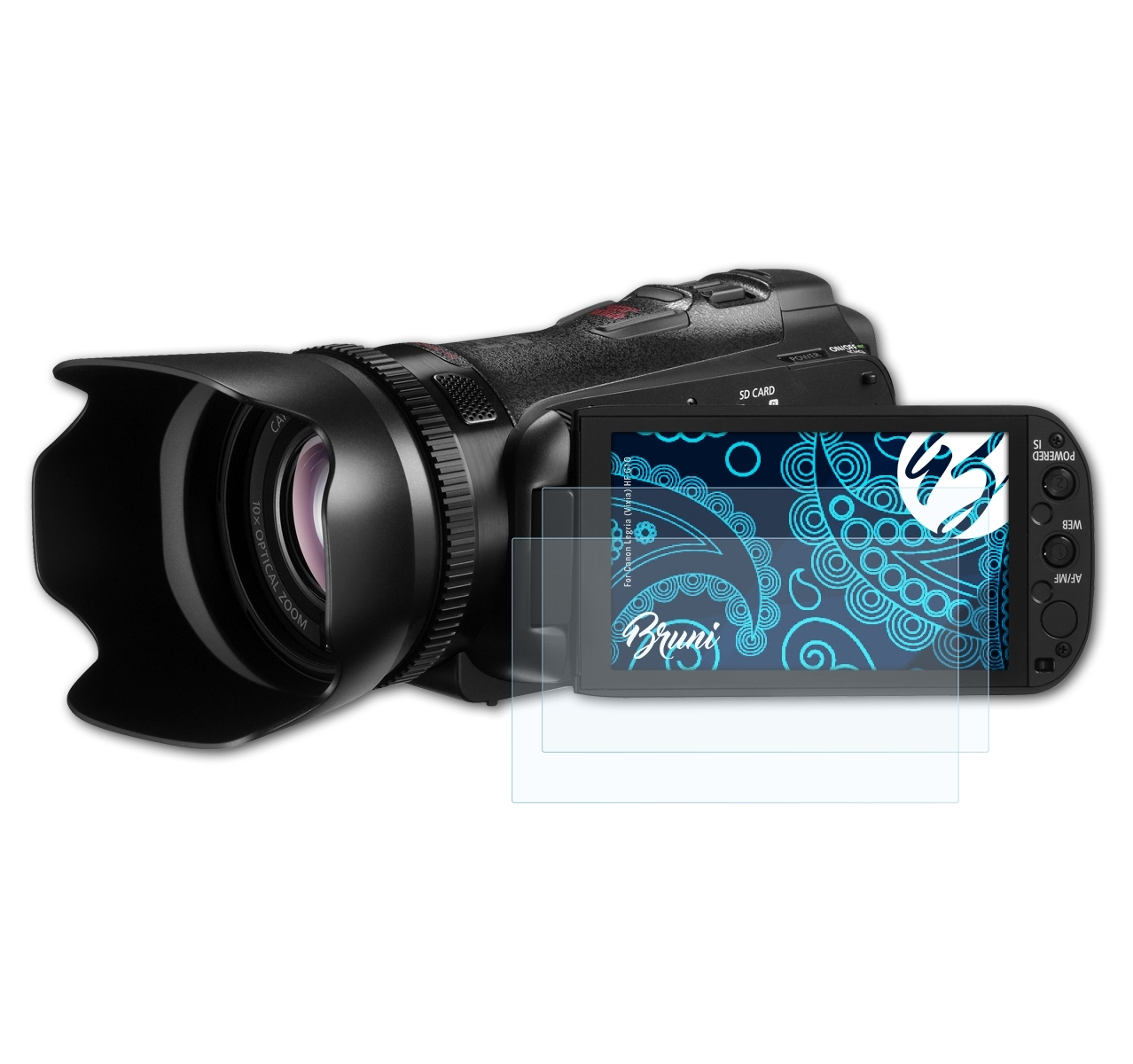 BRUNI 2x Basics-Clear Schutzfolie(für HF Canon (Vixia) Legria G10)