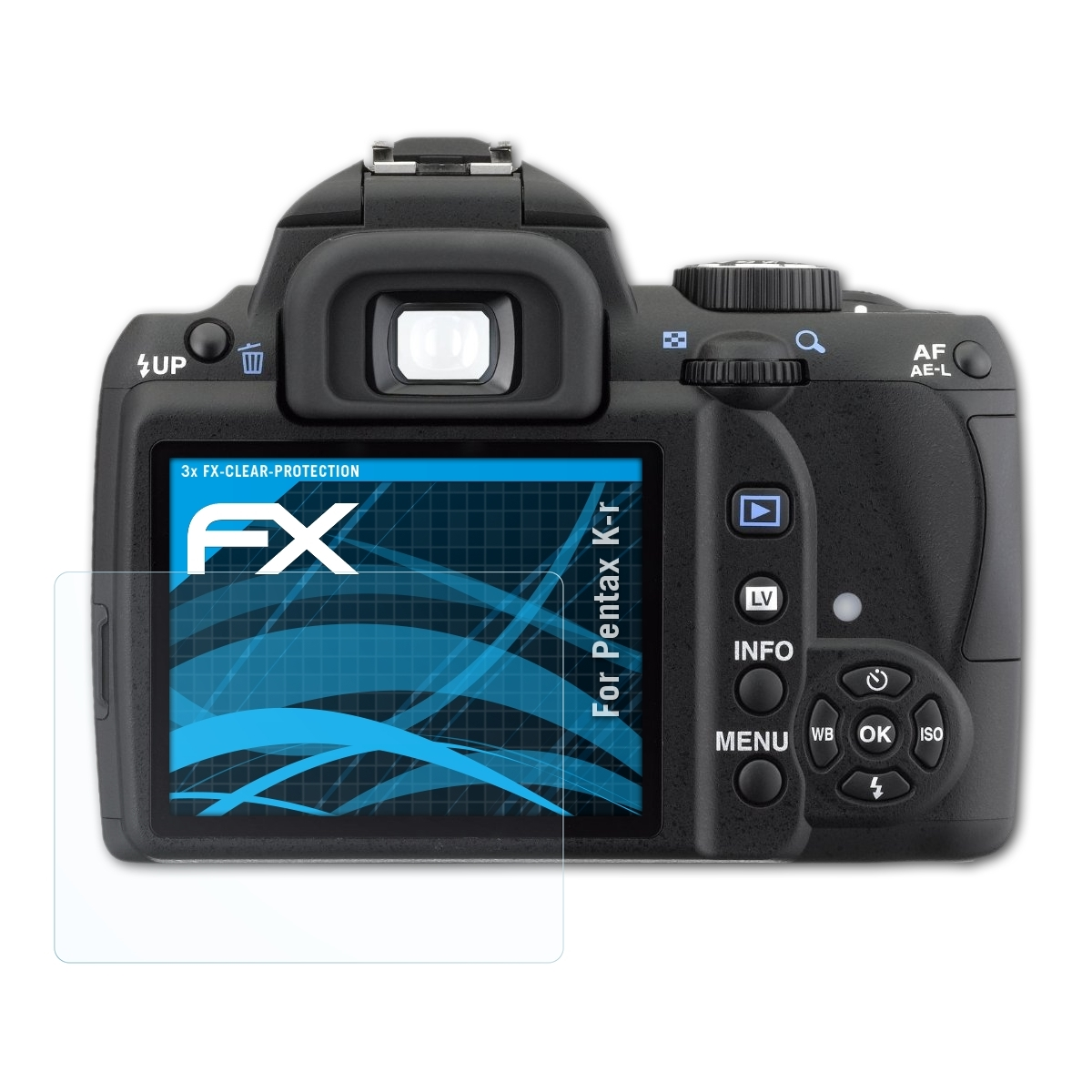 ATFOLIX 3x Pentax FX-Clear Displayschutz(für K-r)