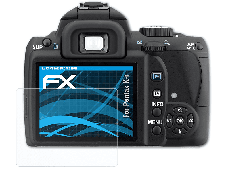 Displayschutz(für 3x K-r) FX-Clear ATFOLIX Pentax