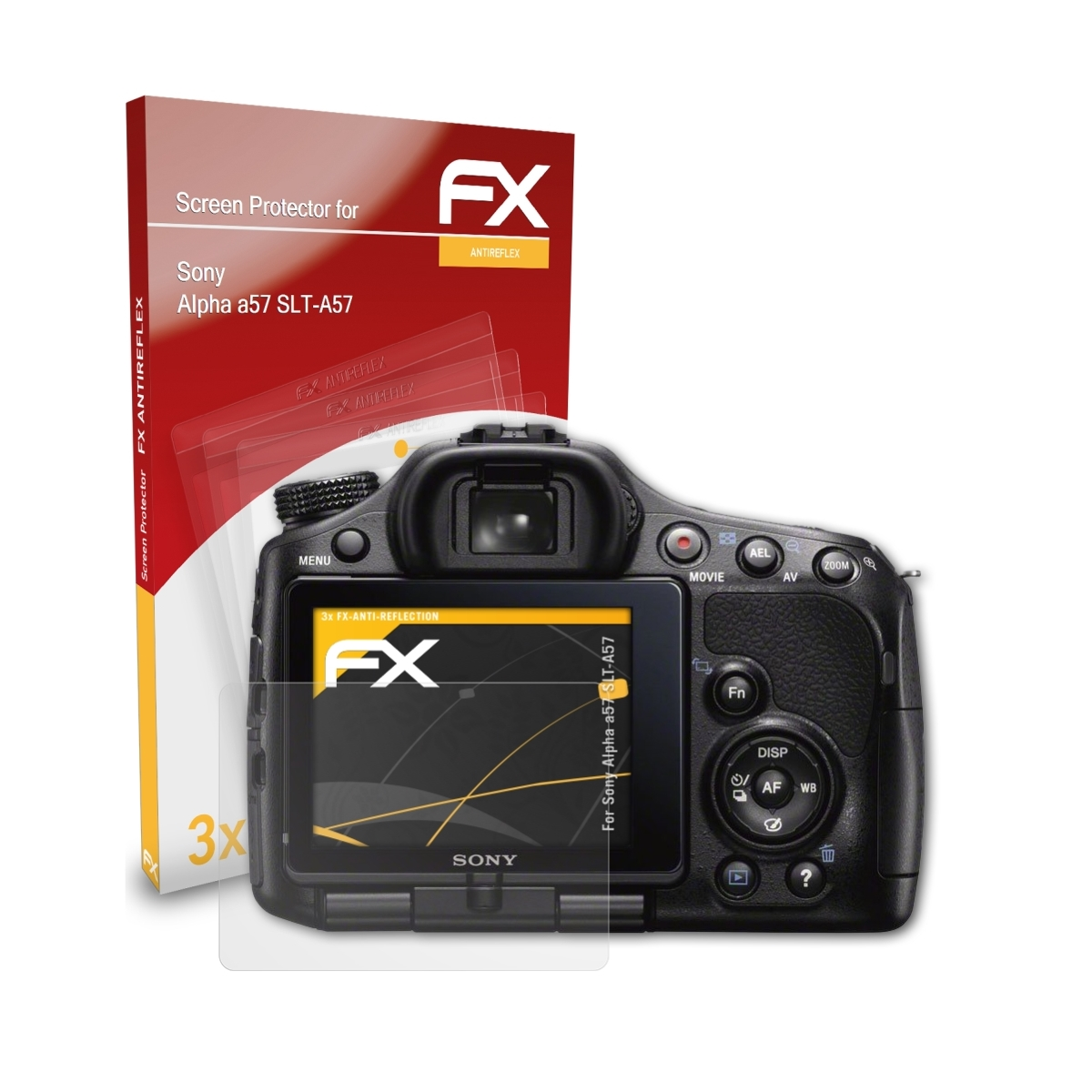 ATFOLIX 3x FX-Antireflex Displayschutz(für Sony a57 Alpha (SLT-A57))