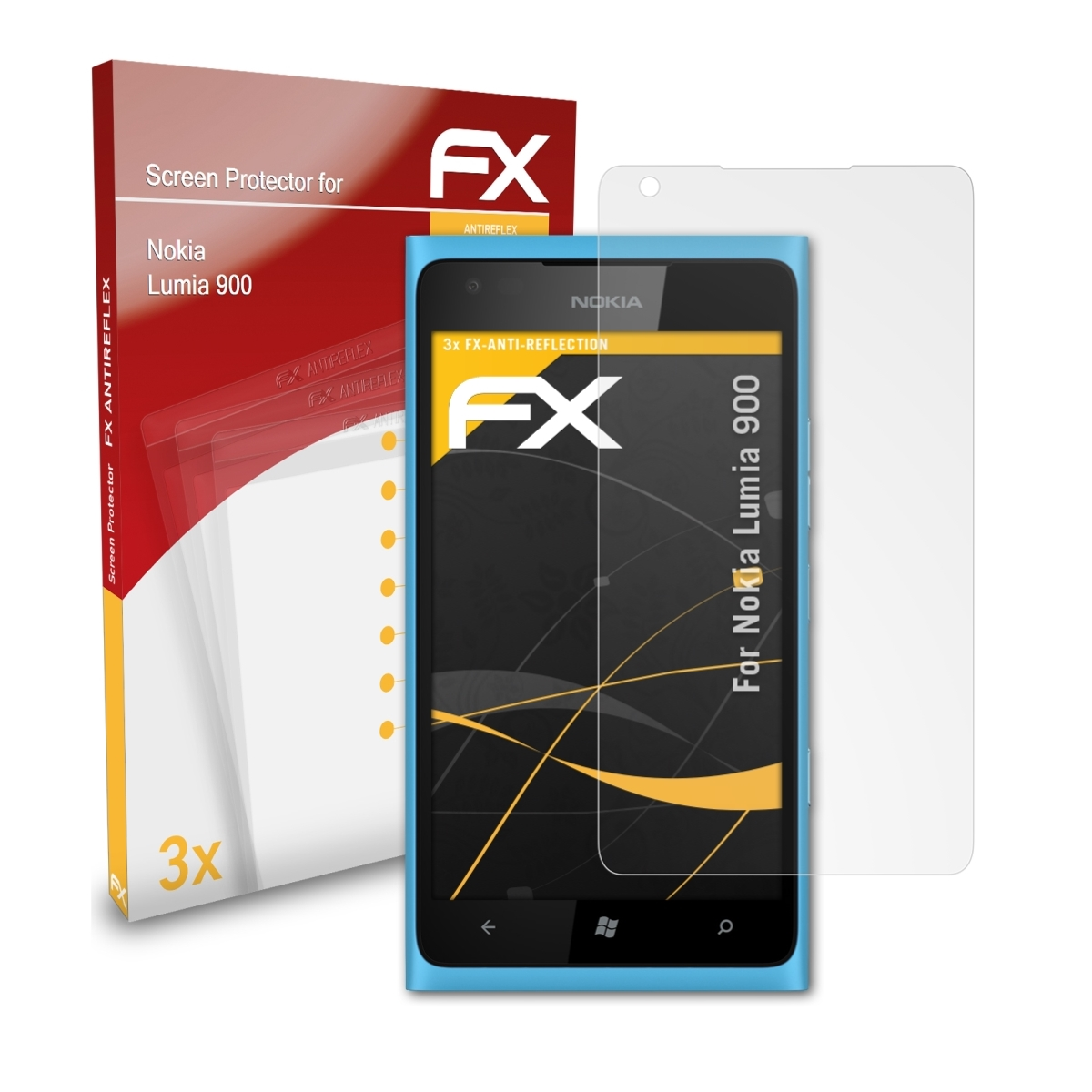 ATFOLIX 3x FX-Antireflex Nokia Lumia 900) Displayschutz(für