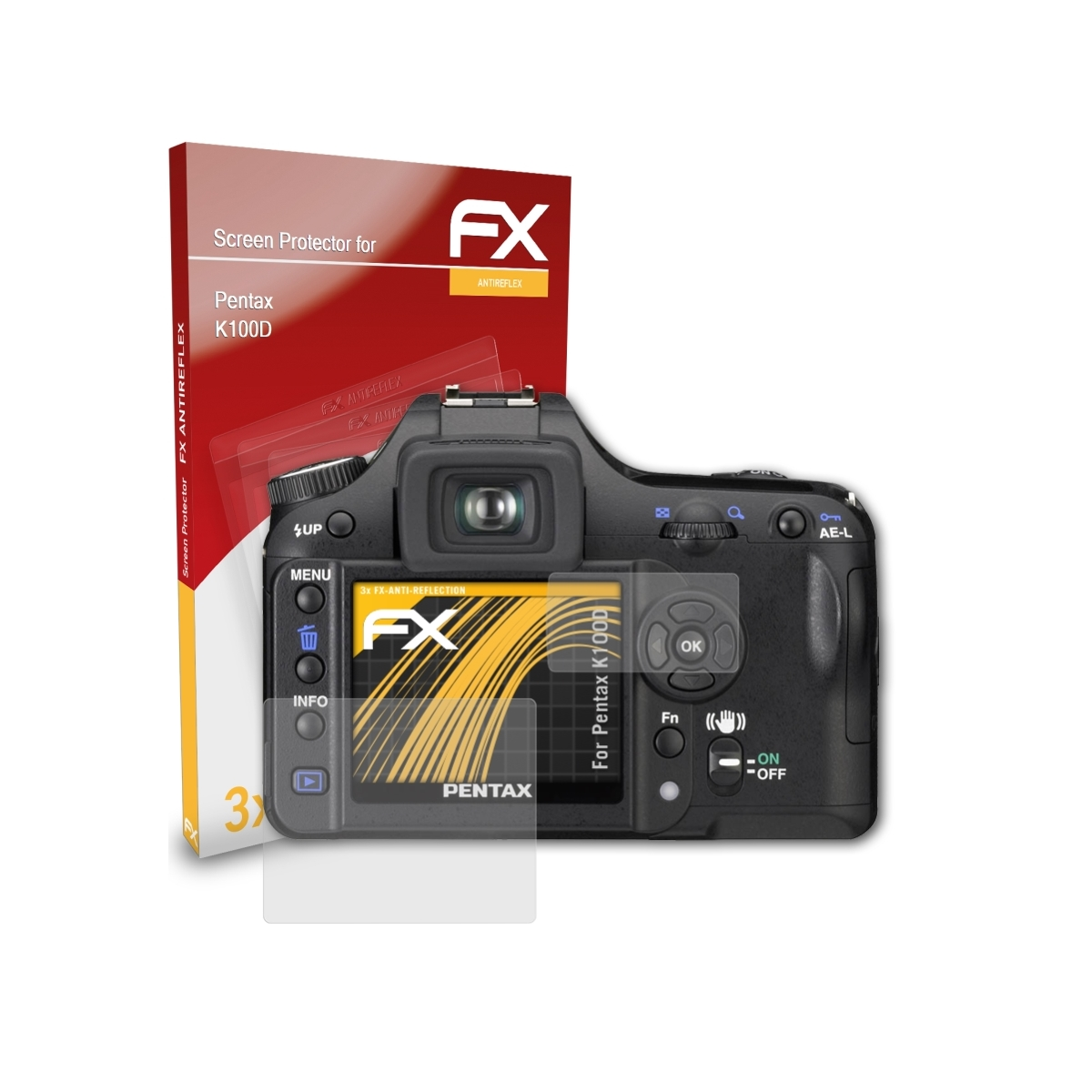 ATFOLIX 3x FX-Antireflex Pentax K100D) Displayschutz(für