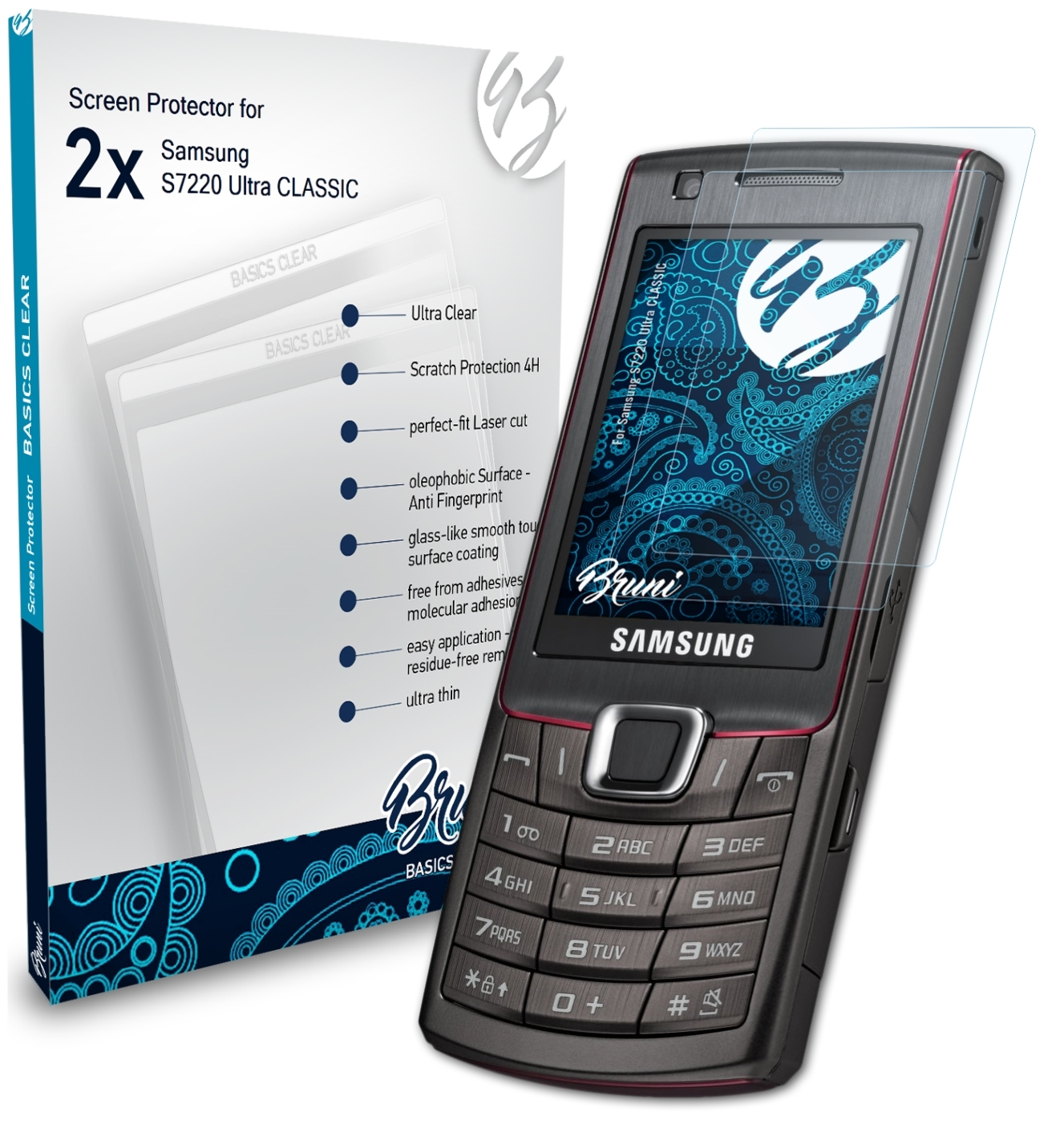 S7220 Basics-Clear Schutzfolie(für Ultra CLASSIC) 2x Samsung BRUNI