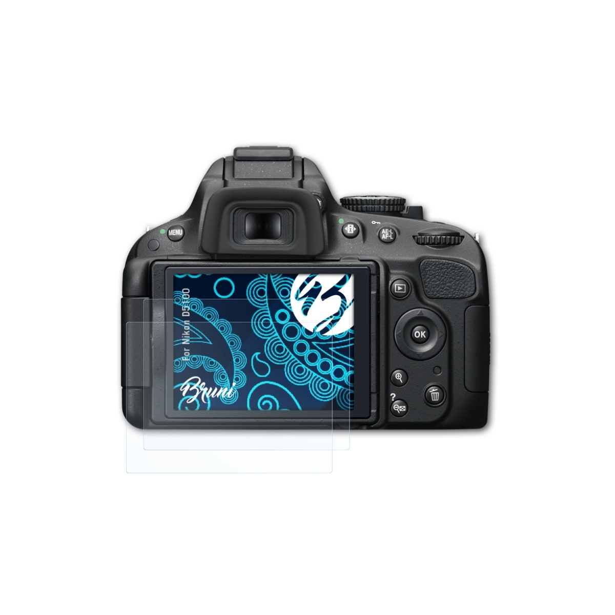 BRUNI 2x Basics-Clear Nikon D5100) Schutzfolie(für